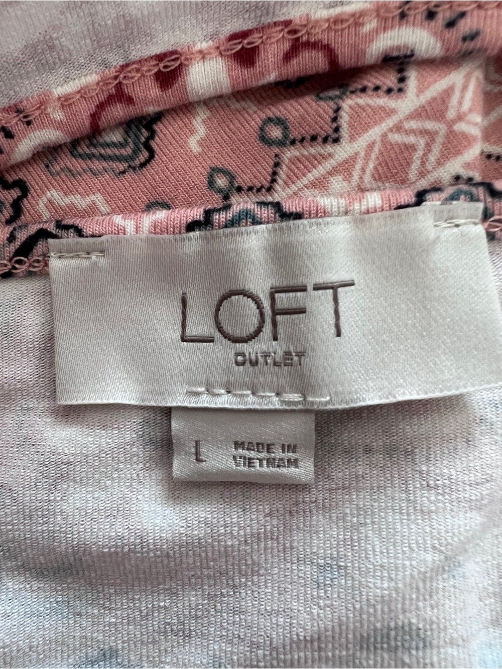 Ann Taylor LOFT Pink Geometric Floral Halter Maxi Dress - Size Large - Picture 11 of 12
